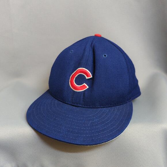Vintage 90s New Era Chicago Cubs Hat 7-1/8 Pro Model 5950 Wool Diamond